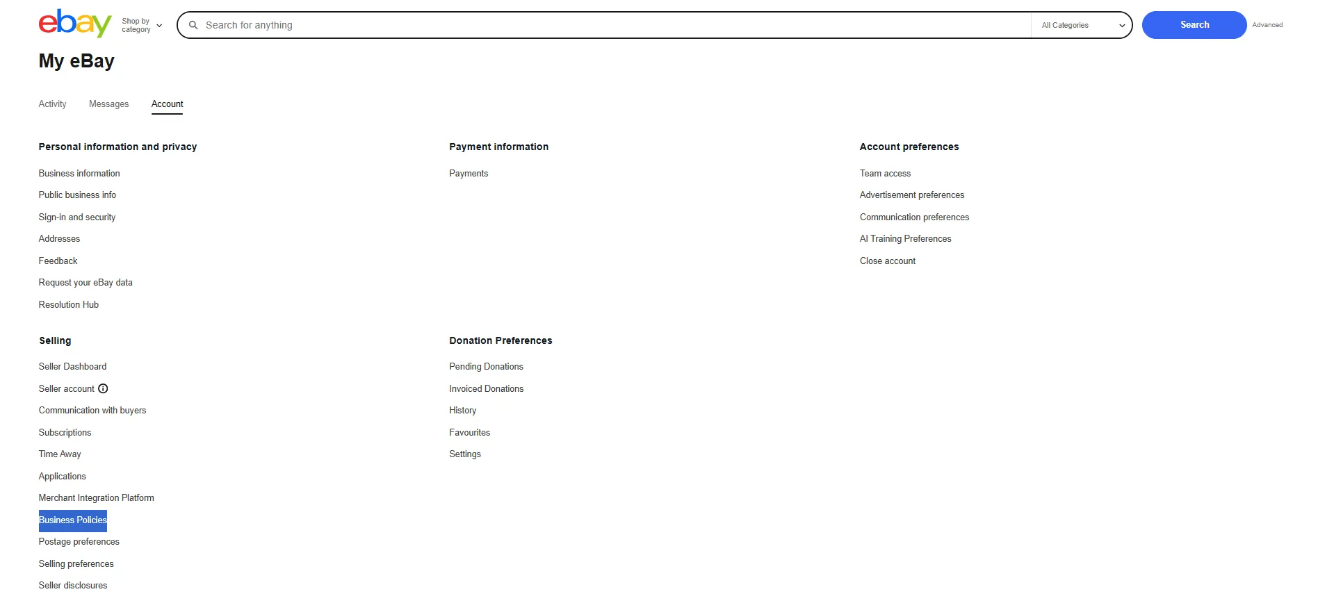 Image showings "How to Set Up eBay Business Policies "
