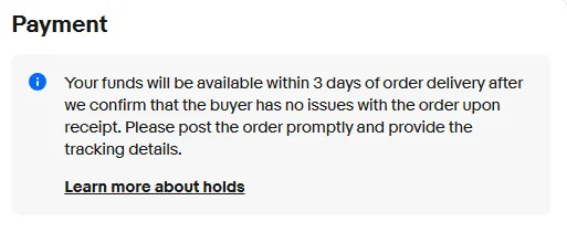 Screenshot showing how to act fast when eBay payment on hold and steps to follow